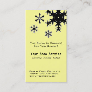 Carte De Visite Déblaiement de neige, labourage de neige