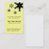 Carte De Visite Déblaiement de neige, labourage de neige (Devant / Derrière)