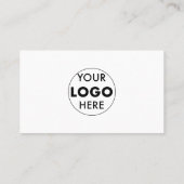 Carte De Visite Debout, Simplement | Code et logo QR | Blanc (Dos)