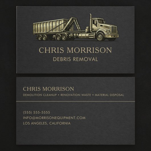 Carte De Visite Debris Removal Services Professional 