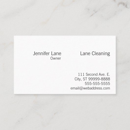 Carte De Visite Décapant faisant le ménage propre (Dos)