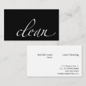 Carte De Visite Décapant faisant le ménage propre (Devant / Derrière)