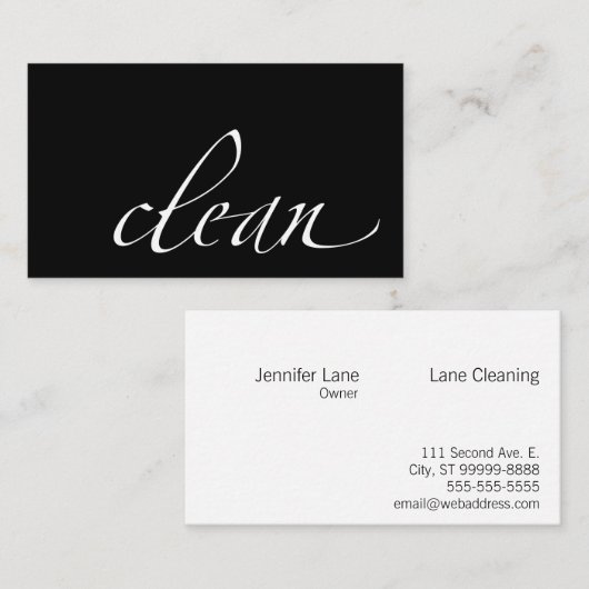 Carte De Visite Décapant faisant le ménage propre (Devant / Derrière)