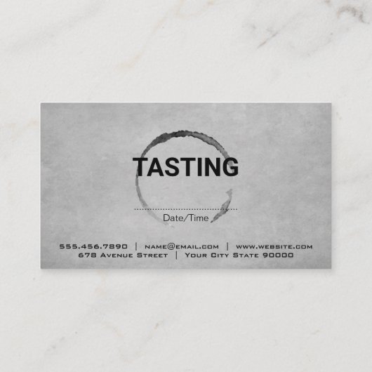 Carte De Visite Décapsuleur | Tige à vin (Dos)