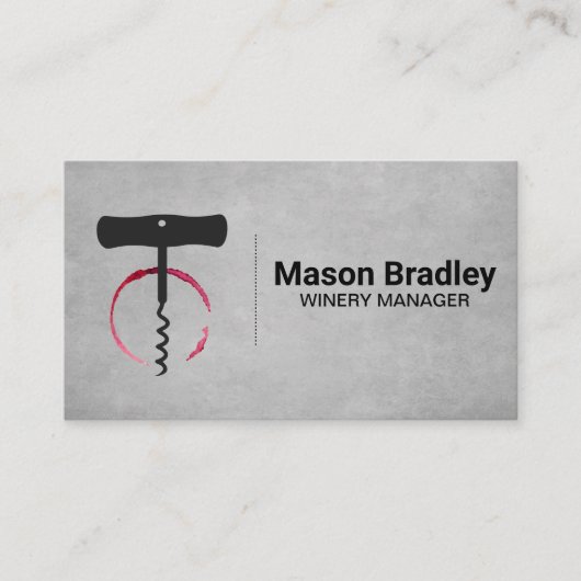 Carte De Visite Décapsuleur | Tige à vin (Devant)