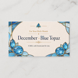 Carte De Visite December Blue Topaz Birthstone Shop Card