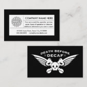 Carte De Visite décès avant décaf (Devant / Derrière)