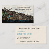 Carte De Visite Décharge de recycleur de mitraille ou centre de (Devant / Derrière)