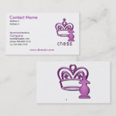 Carte de visite d'échec et mat (Devant / Derrière)