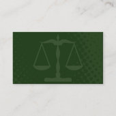 carte de visite d'échelle de justice (Dos)