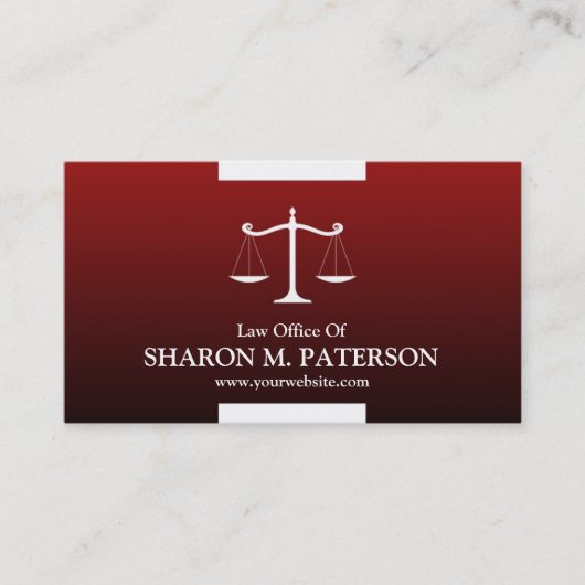 Carte de visite d'échelle de loi (Devant)