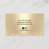 Carte De Visite Déchets de maquillage, chic Gold Drives Eyelash Sa (Dos)