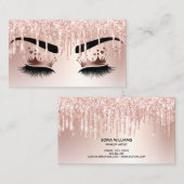 Carte De Visite Déchets de maquillage d'or peintre couronne cils (Devant / Derrière)