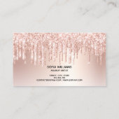 Carte De Visite Déchets de maquillage d'or peintre couronne cils (Dos)