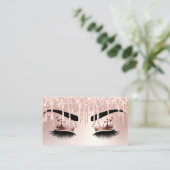 Carte De Visite Déchets de maquillage d'or peintre couronne cils (Debout devant)