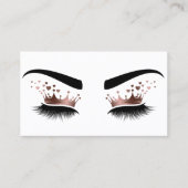 Carte De Visite Déchets de maquillage d'or peintre couronne cils (Devant)