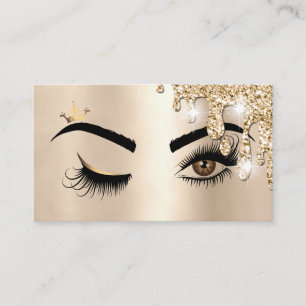 Carte De Visite Déchets Gold Maquillage Wink Eye Beauté Salon Lash