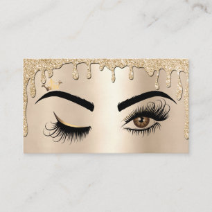 Carte De Visite Déchets Gold Maquillage Wink Eye Beauté Salon Lash