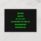 CARTE DE VISITE DÉCHETS TOXIQUES (Dos)