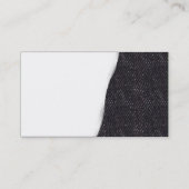 Carte De Visite Déchiré - Black Denim Texture (Dos)