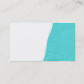 Carte De Visite Déchiré - Cyan Rough Texture papier (Dos)