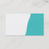 Carte De Visite Déchiré - Cyan Texture Embossée (Dos)