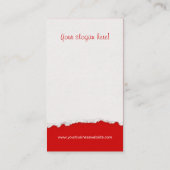 Carte de visite déchiré par papier déchiré (Dos)