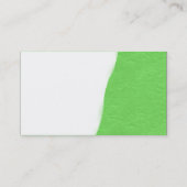 Carte De Visite Déchiré - Texture de papier brut vert (Dos)