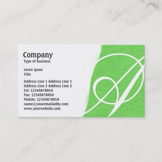 Carte De Visite Déchiré - Texture de papier brut vert (Devant)
