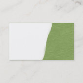 Carte De Visite Déchiré - Texture de papier brut vert (Dos)
