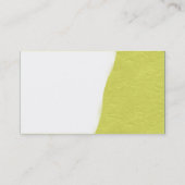 Carte De Visite Déchiré - Texture de papier rond jaune (Dos)