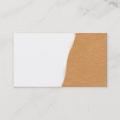 Carte De Visite Déchiré - Texture de papier rond orange (Dos)
