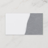 Carte De Visite Déchiré - Texture en papier brut gris moyen (Dos)