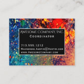 Carte De Visite Déchirure psychédélique | Monogramme Abstrait arc- (Dos)