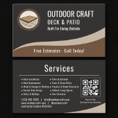 Carte De Visite Deck & Patio QR Code Professional