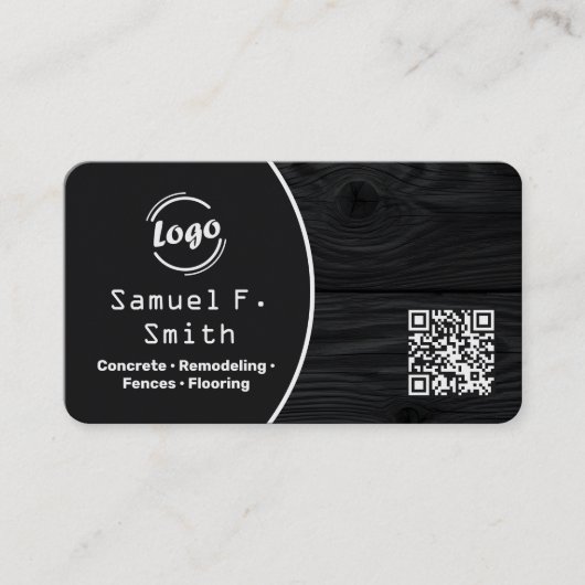 Carte De Visite Decking and Fencing Custom QR (Devant)