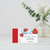 Carte de visite d'éclaboussure de l'eau de fraise (Debout devant)