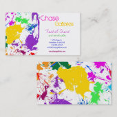 carte de visite d'éclaboussure de peinture (Devant / Derrière)