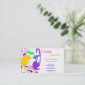 carte de visite d'éclaboussure de peinture (Debout devant)