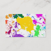 carte de visite d'éclaboussure de peinture (Dos)