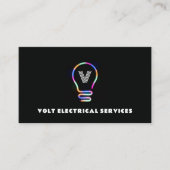 Carte de visite d'éclairage de forme bulbe multico (Devant)