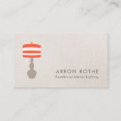 Carte de visite d'éclairage de la lampe de table (Devant)