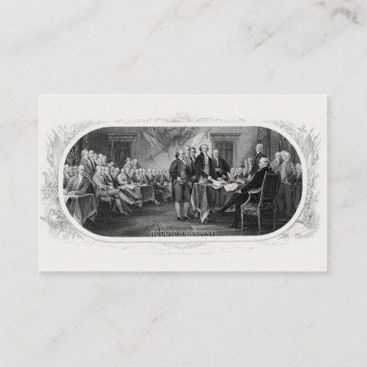 Carte De Visite Déclaration d'indépendance : Projet de loi de 2 $, (Dos)