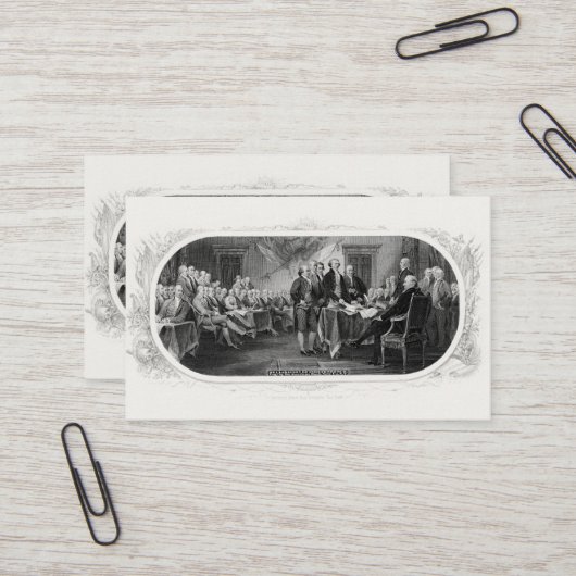 Carte De Visite Déclaration d'indépendance : Projet de loi de 2 $, (Devant/Arrière en situation)