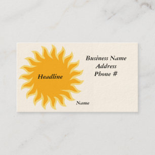 Carte de visite d'éclat de Sun