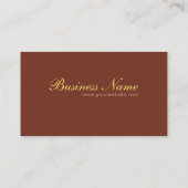 Carte de visite d'éclat du coucher de soleil (Dos)