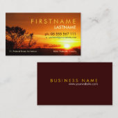 Carte de visite d'éclat du coucher de soleil (Devant / Derrière)