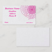 Carte de visite d'éclatement rose (Devant / Derrière)