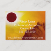 Carte de visite d'éclipse solaire (Dos)