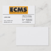 Carte de visite d'ECMS rayé (Devant / Derrière)
